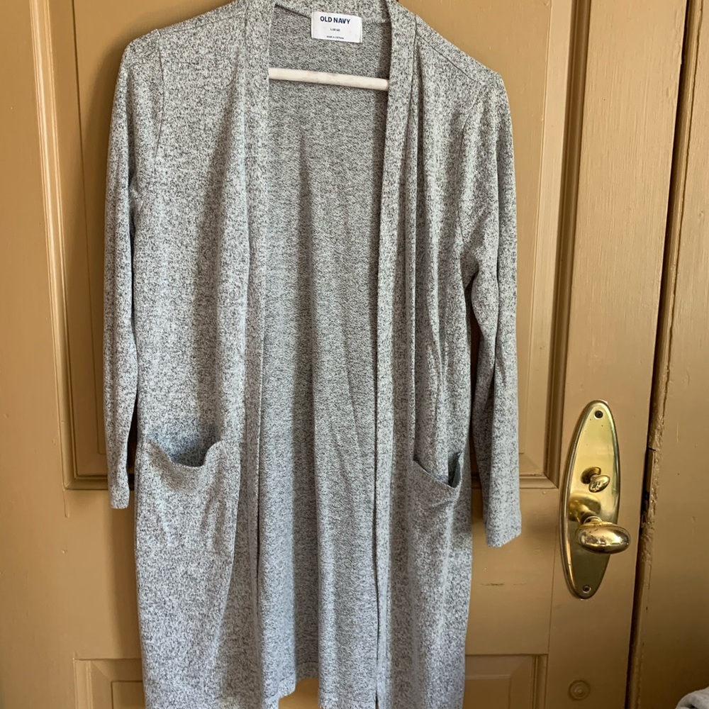 EUC Girls Gray Duster Cardigan. Size L (10-12)